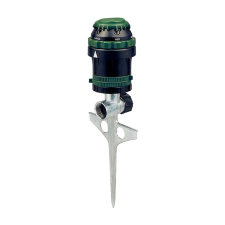 Orbit Orbit H2O Six Zinc Spike Base 6-Pattern Gear Drive Sprinkler 5026 sq ft 1 pk 58573N